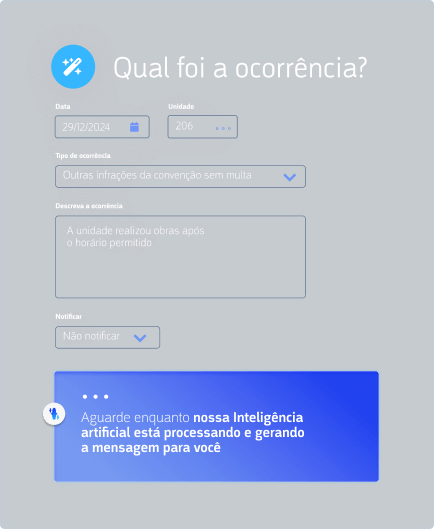 Assistente de notificações de ocorrências