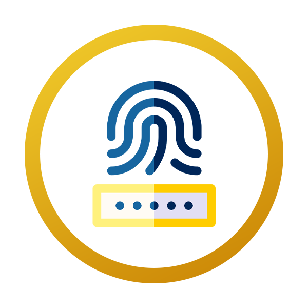 Ícone de acesso biométrico