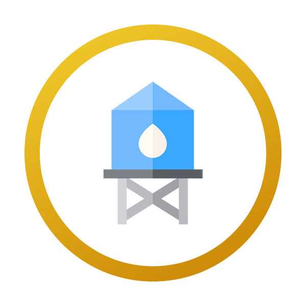 Ícone nível da caixa d’água