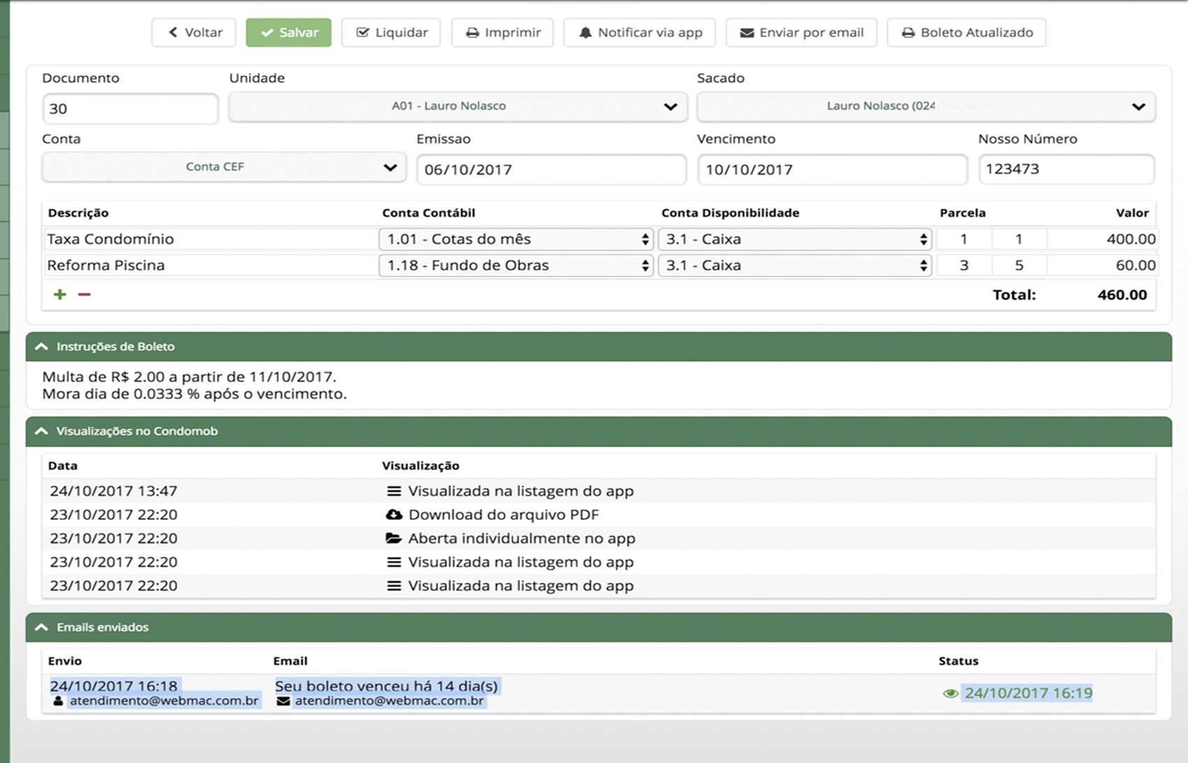 Identificação de leitura